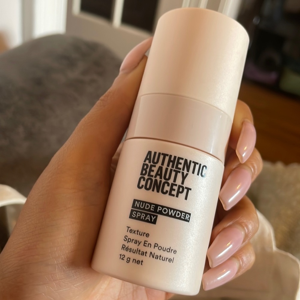 authentic beauty concept nude powder spray
